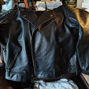 Harley-Davidson Motorcycle, Heavy Men's Classic Black Leather Performance Jacket